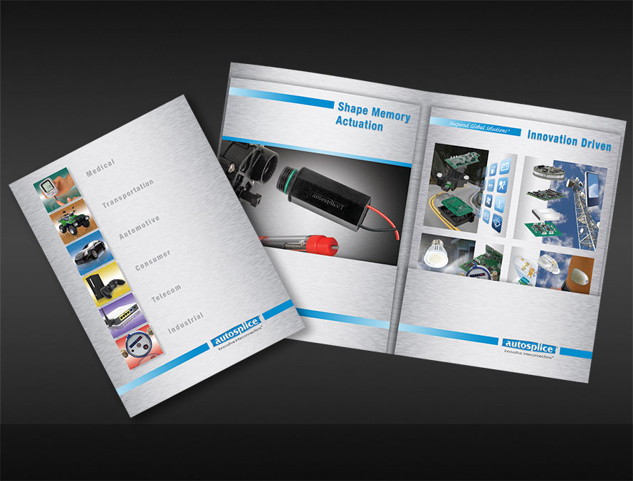 print brochure design for electronics components products